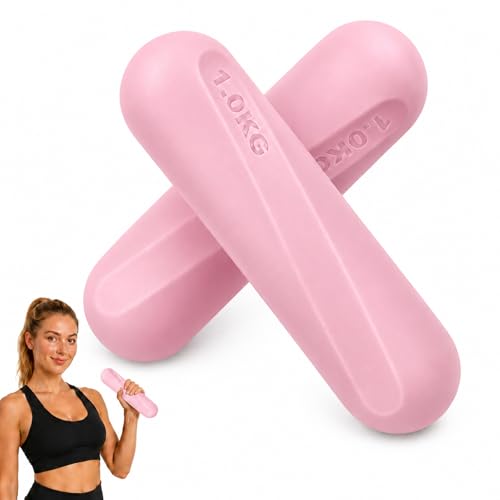 Dumbbell Set Hand Weights For Women 2.2lb Dumbbells Set of 2 Exercise & Fitness Dumbbells Dumbbell Set for Walking Yoga Dance Barre Pilates Cardio Aerobics