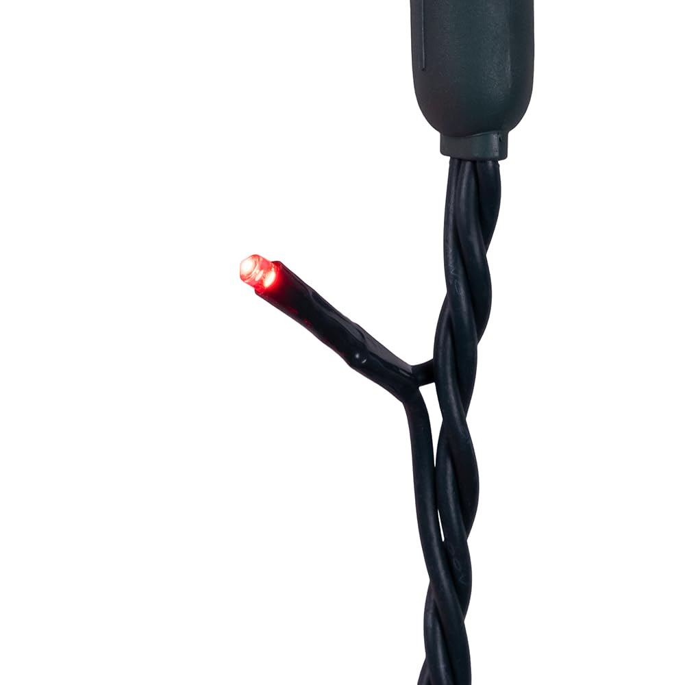Kurt Adler - Juego de luces LED rojas de 300 luces LED rojas y verdes de 3 mm