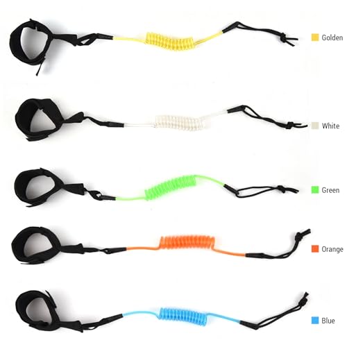Namolit Trela de prancha de surf de 1,2 m / 4 pés enrolada Sup Leash Leg Corda Elástica de segurança