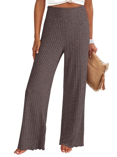 ANRABESS Womens Ribbed Knit Lounge Pajama Pants...