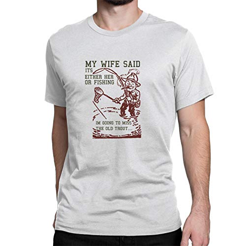T-shirt pêche crochetée Old Trout blanc en coton taille M