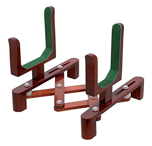 Support de table en bois GEWA pour violon alto extensible en ciseaux marron