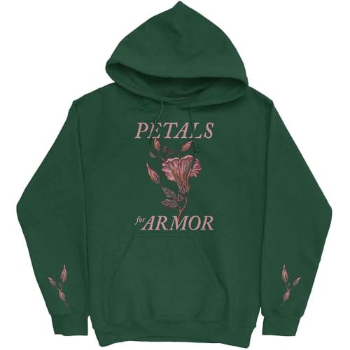 Image of Rock Off officially licensed products Hayley Williams Unisex Pullover Hoodie: Petals (Green) (Sleeve Print) One Size