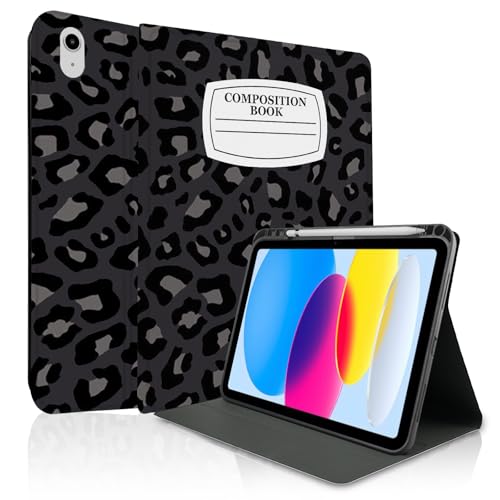 Protection iPad 11 2025 antichoc et antidérapante étui folio robuste léopard pour enfants