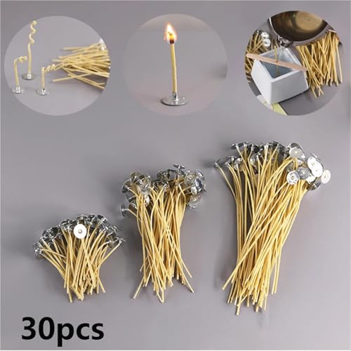 Mechas de algodón para velas preenceradas 150 pcs 15 cm miniatura 2