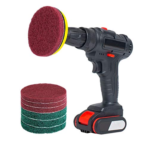 Scrubit Drill Brush Power Scouring Pads - Heavy Duty Tub And Tile Cleaner thumb #7