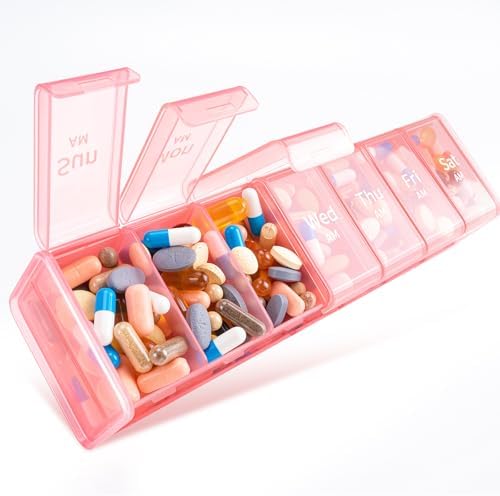 Amazon.com: Daviky Extra Large Weekly Pill Organizer 2 Times a Day, XXL ...