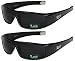Produktbild 2er Locs Herren Damen Männer Frauen Unisex Sonnenbrillen Motorradbrille Motorradsonnenbrille Sportbrille Radbrille - 1x Locs 9035 schwarz und 1x Locs 9035 schwarz - Modell 05 + 05 -