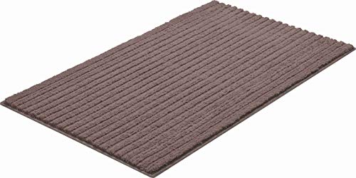 Grund 3D Badteppich 100% Polyester, ultra soft, rutschfest, RIFFLE, Badematte 60x100 cm, kakao – Bild 5