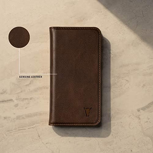 TORRO Phone Case Compatible With Apple iPhone XR Genuine Quality Leather Flip Cover With [Card Slots] [Horizontal Viewing Stand] [Durable Frame] 6.1 Inch 2018 Release (Dark Brown)