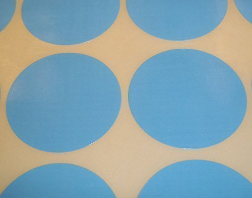 Audioprint Ltd. Pack of 500 Round Stock Control Colour Code Dots Blank Stickers Sticky Labels Light Blue 20mm