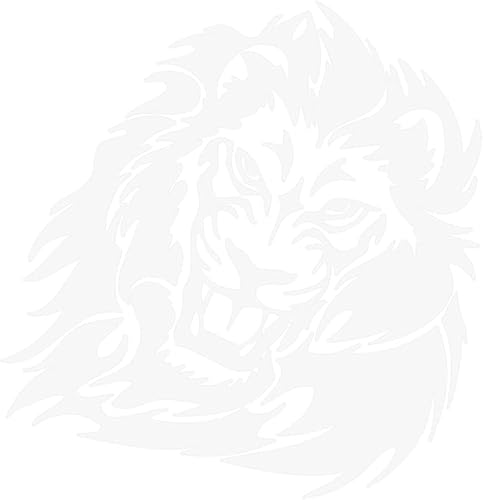 Miniatura 9 de Pegatinas de cabeza de león para coche, calcomanía reflectante con cara de león hueca modificada, calcomanía modificada para decoración de coche,