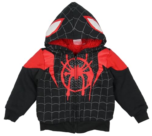 Marvel Spider-Man Boys' Miles Morales Full-Zip Fleece Lined Hoodie