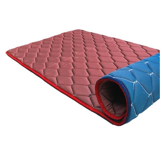 Coir-on Slim Foldable Travel Mattress- 72X48X1 (inch) - Maroon