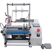 Semi-Automatic Round Bottle Labeler LT-190 Silver-300W Labeling Machine 20mm-120mm Bottle Diameter 0.787-4.72 inches