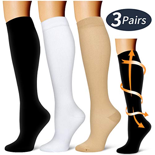 Laite Hebe Compression Socks,(3 Pairs) Compression Sock Women & Men - Best Running