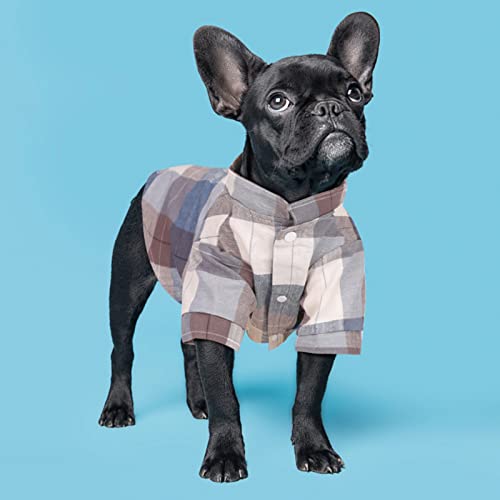 Dog Shirt, Plaid Dog Clothes Boy Girl Outfit with Bow Tie, Casual Cozy Cat Shirt Clothes Tee, Breathable Pet Apparel Polo Puppy T-Shirt, Spring Fashion Coat for Small Medium Dogs, XL - Image 7