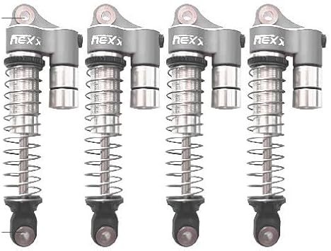 Nexx Racing Reservoir Shock 4 pcs for RC Crawler TRX4M Scale 1/18 HELIDIRECT Gun Metal