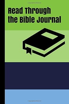 Read Through the Bible Journal: A Guided Devotional to Help You Read the Bible in a Year for Men and Teen Boys with Modern Lime Green and Blue Stripes Cover