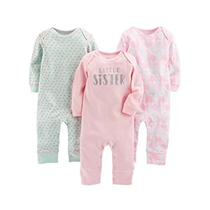 Simple Joys by Carter’s Baby Girls’ Jumpsuits, Pack of 3