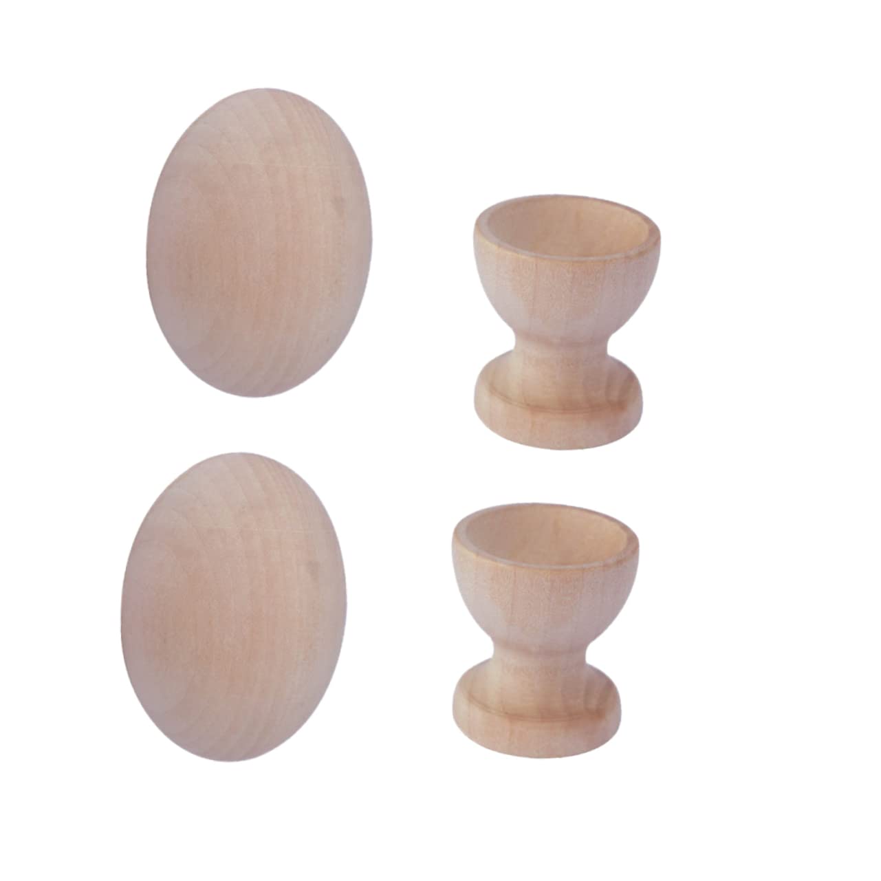 ERINGOGO 16sets Uova Di Legno Per Decorazioni Pasquali Kit Per Base Uova Fittizie Per Progetti Creativi Feste e Decorazioni Casa