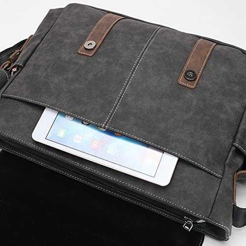 Bolsa Mens Messenger Bolsa Vintage Couro PU para Homens Resistente à Água iPad Pastas Bolsa de Ombro