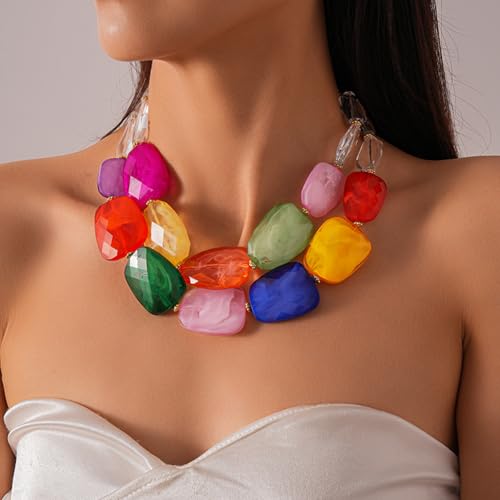 Cadena de clavícula irregular que no pesa: joyería bohemia ajustable antianudamientos 7