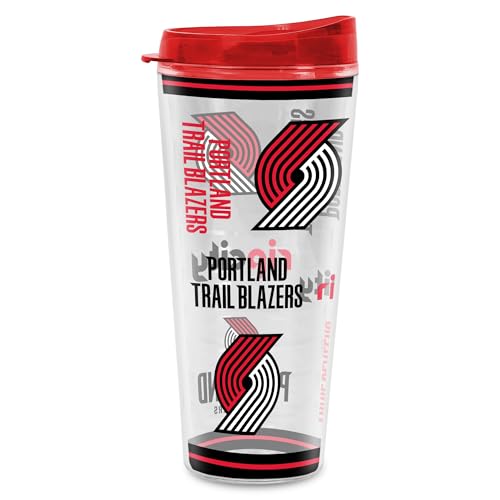 Rico Industries NBA Basketball Portland Trail Blazers Mayhem Double Wall 20oz Tritan Tumbler