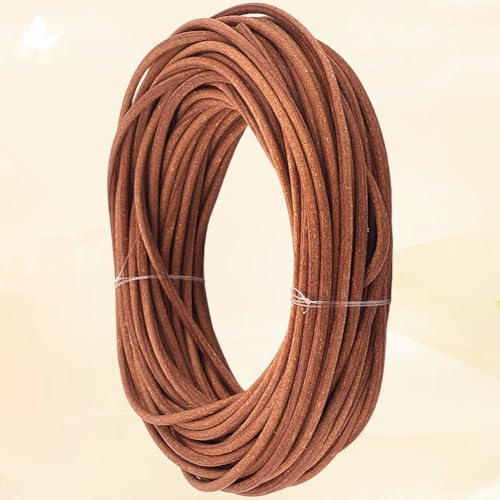 Miniatura 6 de Calfovera Cordón De Cuero Genuino De 10 M X 2mm Para Manualidades, Marrón Claro, Redondo, Fino, De Piel De Vaca, Cordón De Cuero Auténtico, Cuerda Trenzada, Hilo Para Hacer Joyas, Collares, Pulseras