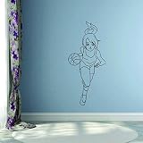 Women's Basketball Sports Player Teen Athlete Ball Wall Sticker for Boys/Girls Bedroom Children Kids World Cup FIBA WNBA Fans Rooms Home Decals Art Murals Wall Art Vinyl Decoration Size (20x18 inch)