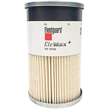 Fleetguard Fuel Water Separator Pack of 3, 10 micron, 98.7% Efficiency, Compatible with Truck, Style Cartridge, Brand Fleetguard