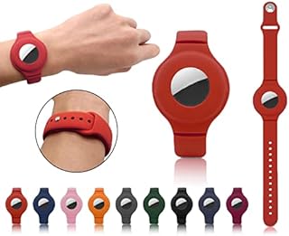 eatasty Airtag Wristband for Kids Adult, Apple Airtag Waterproof Bracelet, Adjustable Anti Lost Airtag Wristband Nylon for Toddler Child and Men Women (Red Wine)