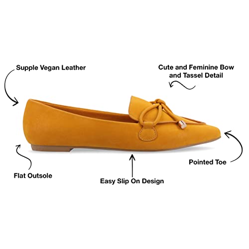 Image of Journee Womens Muriel Narrow Width Slip On Pointed Toe Loafer Flats