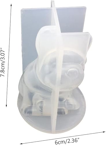 Miniatura 5 de appuivbt Molde de jabón de bulldog francés 3D molde de silicona para cachorros molde de fabricación de velas moldes de resina para fundición de