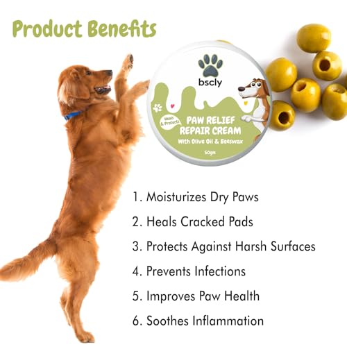 Image of Bscly Keartin Dog Shampoo + Paw Cream - Ticks & Fleas Prevention, Enriched with Aloe & Coconut Oil, Ph Balanced Dog Shampoo, Heals Skin, Suitable for Pomeranians to Golden Retrievers Pack of 2