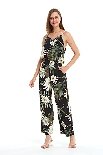 Image of Family Matching Hawaiian Clothes, Wispy Cereus Black | Lightweight 100% rayon • Family matching outfits • Tropical floral print • Beach vacations • Luaus • Cruises • Family photos