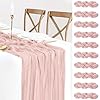 10 pack pink table runner dusty pink cheesecloth table runners 10ft spring easter table runner boho gauze cheese cloth runner for wedding baby shower birthday party decor  urban country home decor