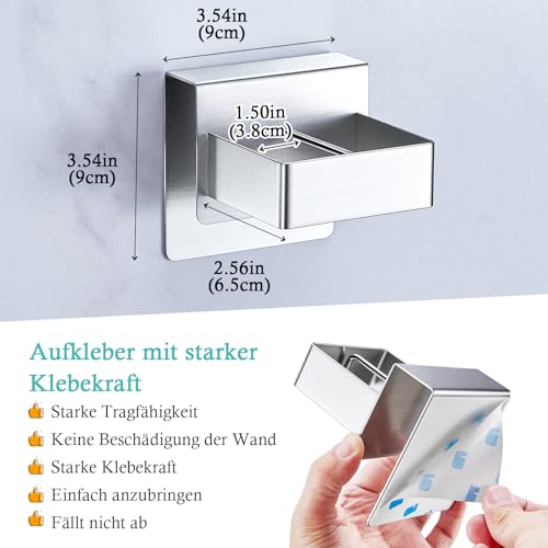 Glätteisen Halterung, Föhnhalter Wand Ohne Bohren, Lockenstab Halterung, Edelstahl Lockenstab Aufbewahrung, Selbstklebender Haartrocknerhalter, Glätteisenhalter für Bad, Friseursalons, Schminktisch