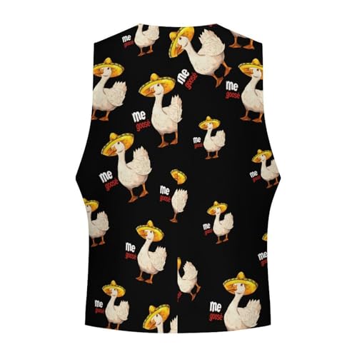 Me Goose Mexican Goose Novelty Men's Suit Vest Funny Formal Dress Vests Business Waistcoat4