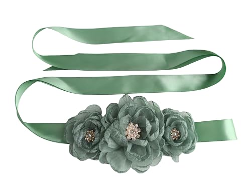 Organza Flower Girl Sash Belt, Organza Floral Sash Belt for Women Wedding Dress