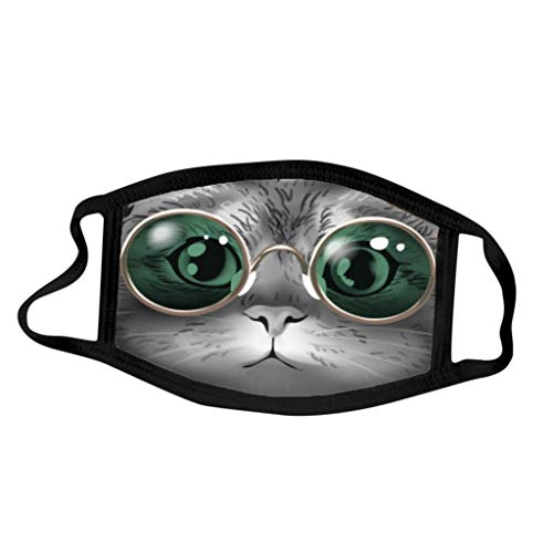3D Animal Face Covering Fancy Adult Cloth Face Covers Washable Reusable Anime Bandanas Breathable Cotton Mouth Cover - Thumbnail 3