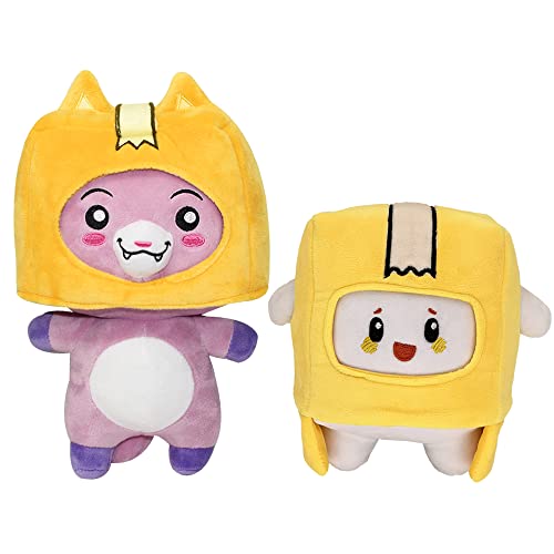 Foxy and Boxy Plush ,Foxy Plush Toy Box Plush Toy, Removable Cute Doll Toys for Kids (Box+Fox)