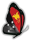 MAGNET Papua New Guinea Flag Butterfly Vinyl Magnet Bumper Refrigerator Sticker Magnet Flexible...
