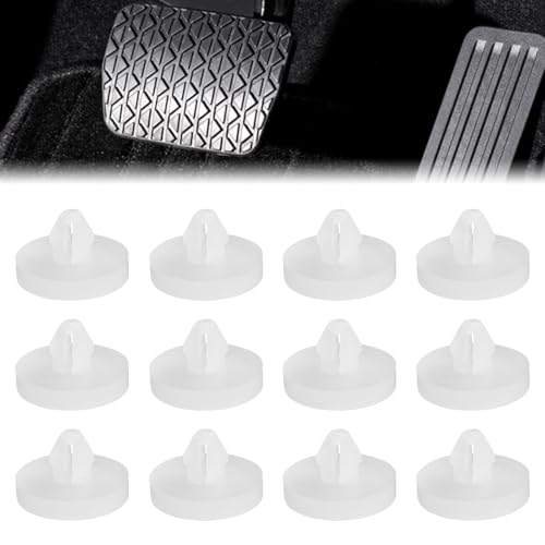 Pleoos 12 Pieces Brake Switch Stopper,Car Truck Auto Brake Pedal Pad Brake Light Switch Stopper Brake Switch Pad Clutch Pedal Stopper 90541-06036 (White)