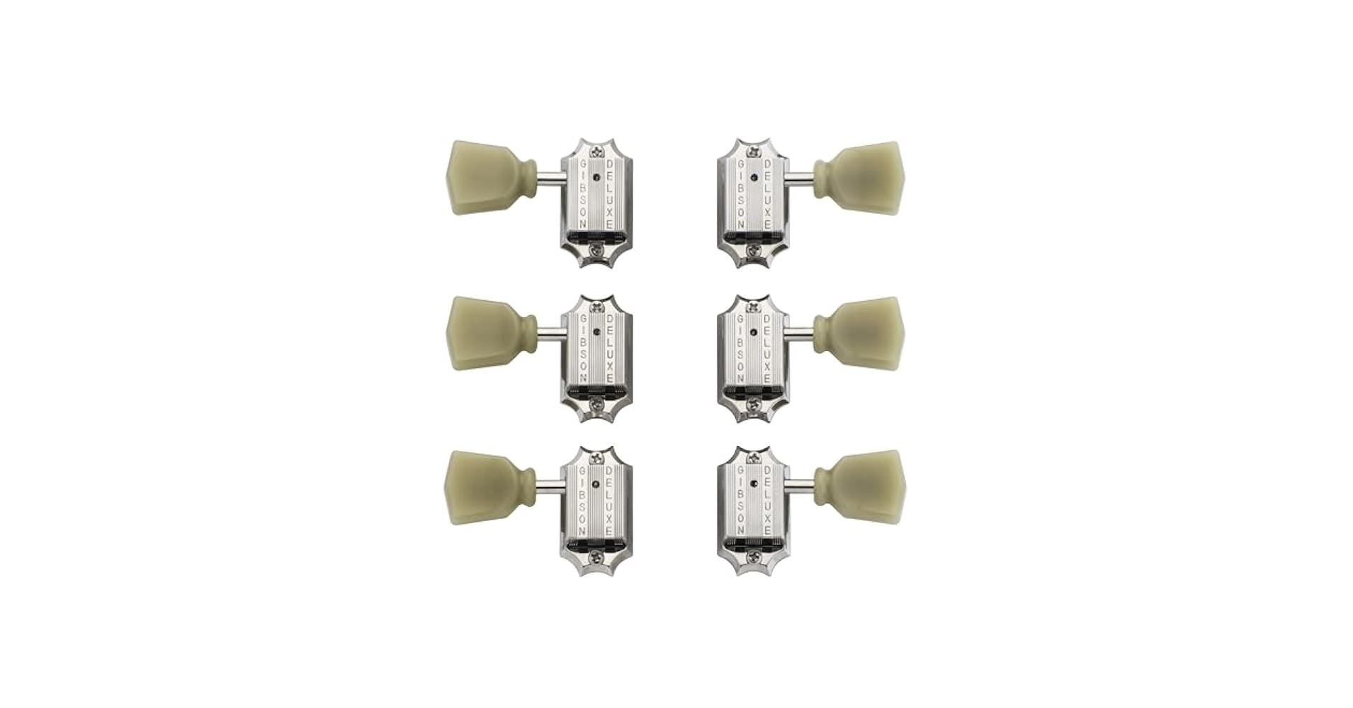 ギター Gibson Deluxe White Button Tuner Set Accessories Deluxe White Button Tuner Set – Gibson