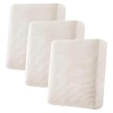 H.VERSAILTEX Super Stretch Individual Seat Cushion Cover Sofa Covers Couch Cushion Covers Slipcover Sets Thick Jacquard Textured Twill Fabric (3 Piece Sofa Cushion Covers, Ivory)