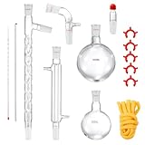 VEVOR Laboratory Distillation Set, 3.3 Borosilicate Glass Equipment with 24/40 Joint, 1000ml Capacity for...