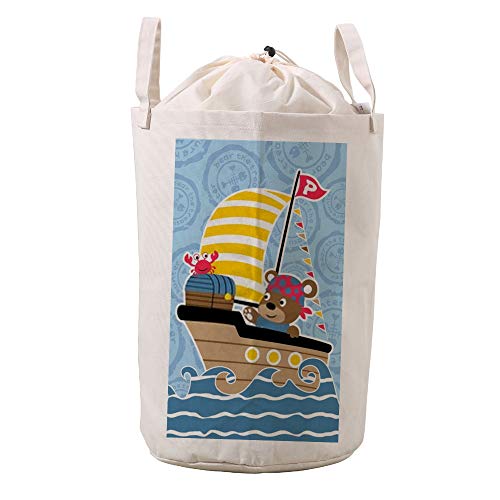 Bolsa de ropa de baño infantil impermeable de animales piratas con cordón ajustable 2