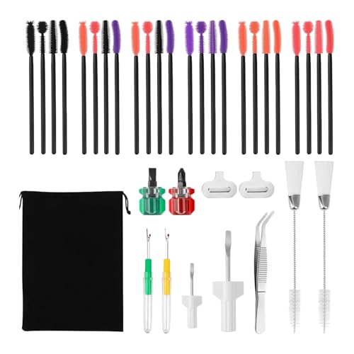 Collection de nettoyants professionnels pour machine à coudre, 36 pièces en plastique et en métal pour la réparation à la maison, outils de réparation, anti-peluches, convient à toutes les marques et
