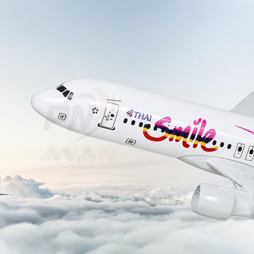 Image of Thai Airlines, diecast, Metal Aeroplane Scale Model Office only for Display, Size -16 cm-A320 (Thai)